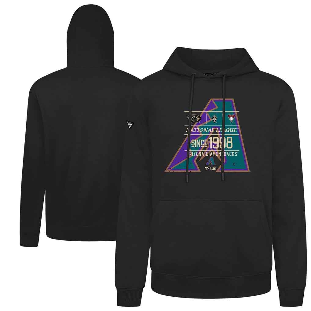  Arizona Diamondbacks Levelwear Distressed Podium Acumen Pullover Hoodie - Black